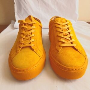 COPY - Koio Capri Suede Fashion Sneakers Amber Yellow Handcrafted in Italy